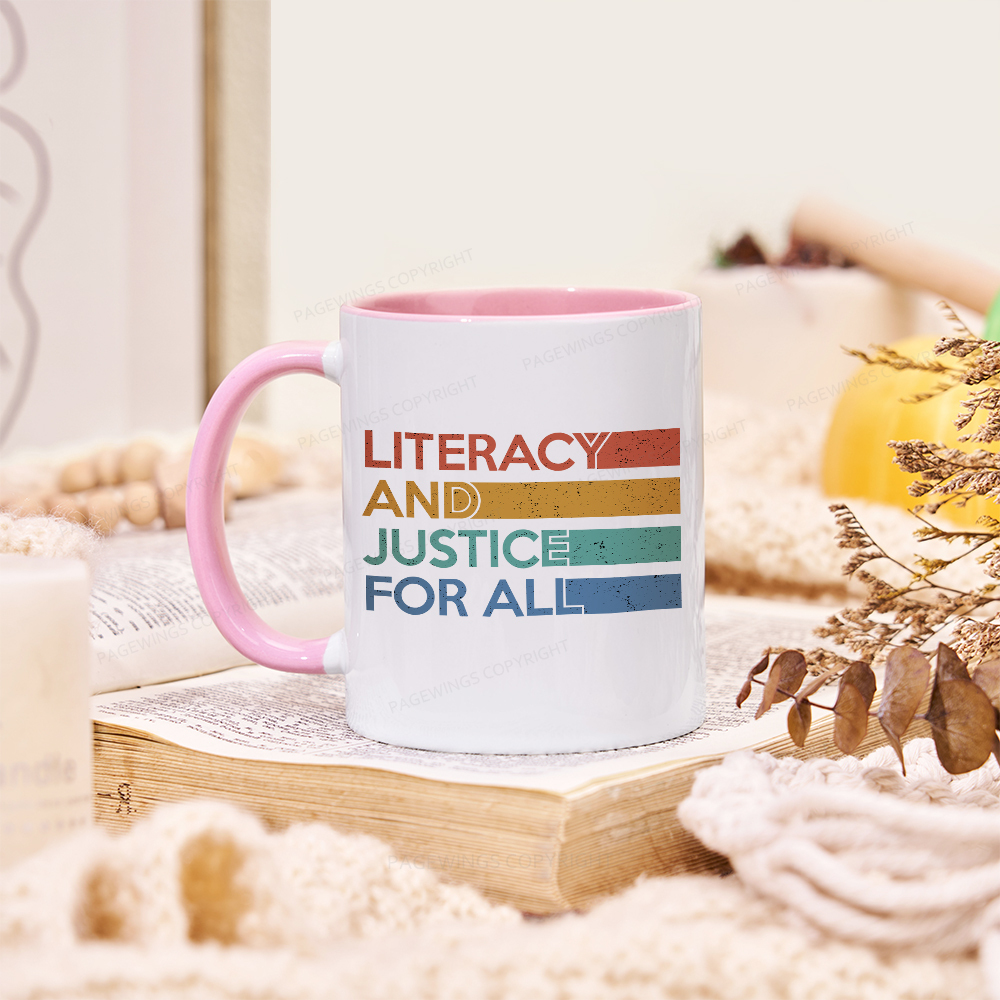 Pagewing Literacy and Justice For All Mug