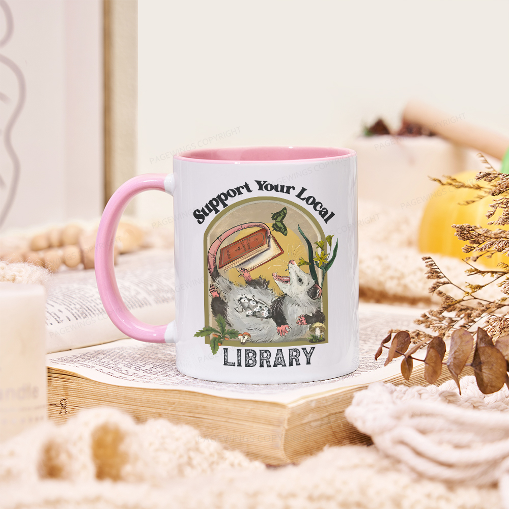 Pagewings Library Readers Make Leaders Jersey Short Sleeve Tee Mug