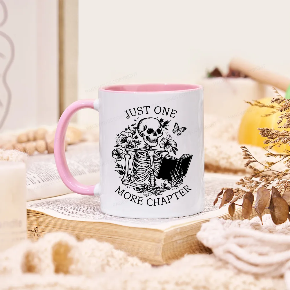 Pagewing One More Chapter Skeleton Unisex Tee Mug