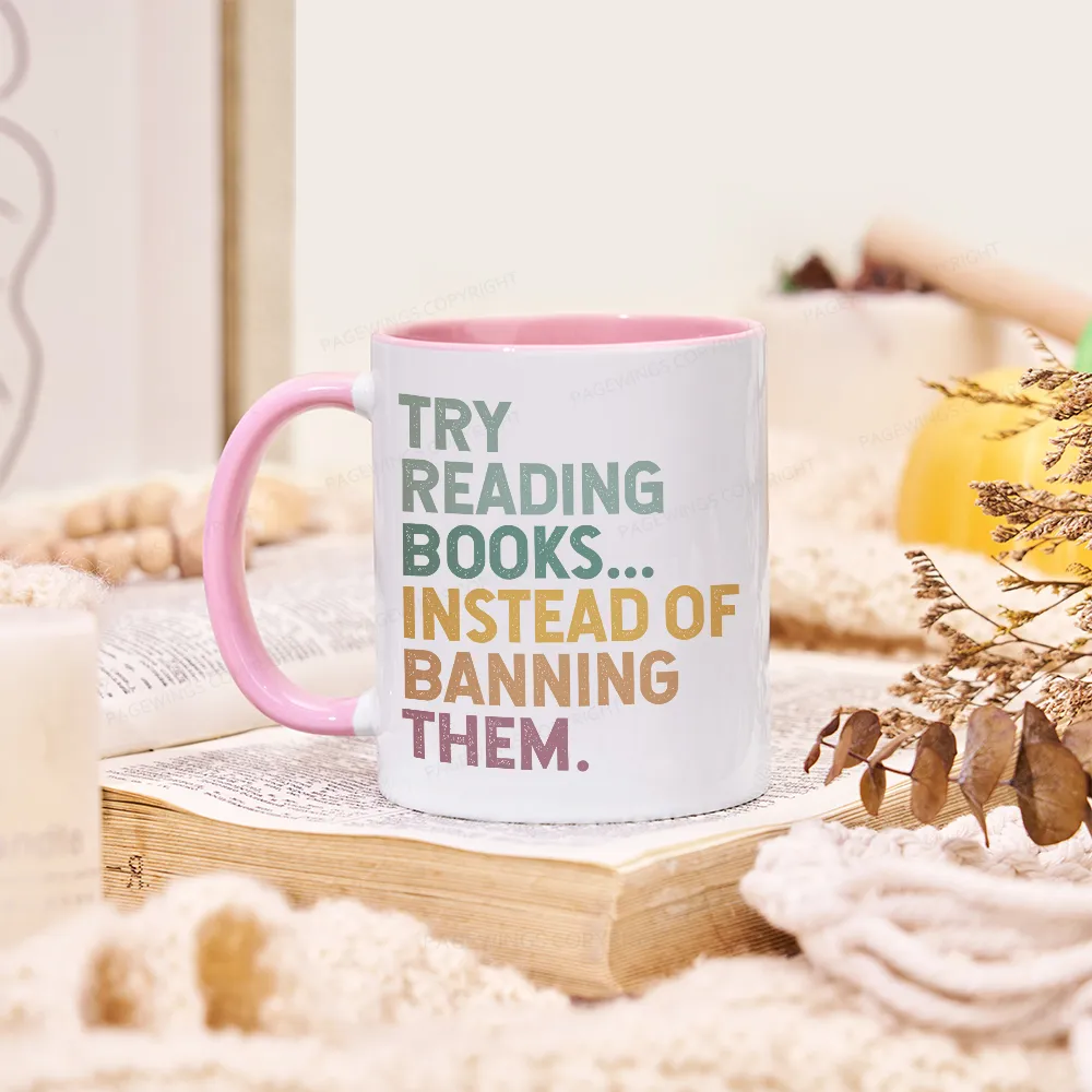 Pagewings Try Reading Books Mug