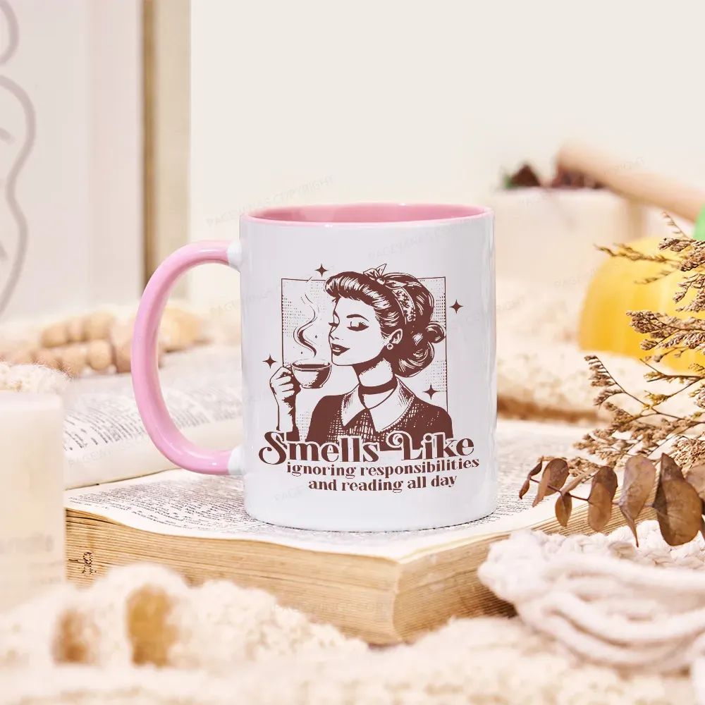 Pagewings Ignoring Responsiblities And Reading All Day Mug