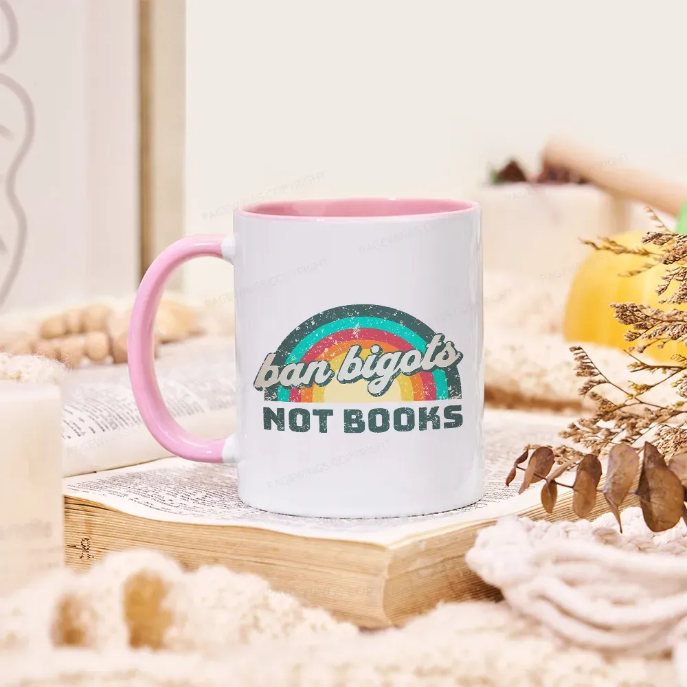 Pagewings Ban Bigots Not Books Mug