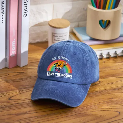 Pagewings Ban The Fascists Save The Books Washed Cap