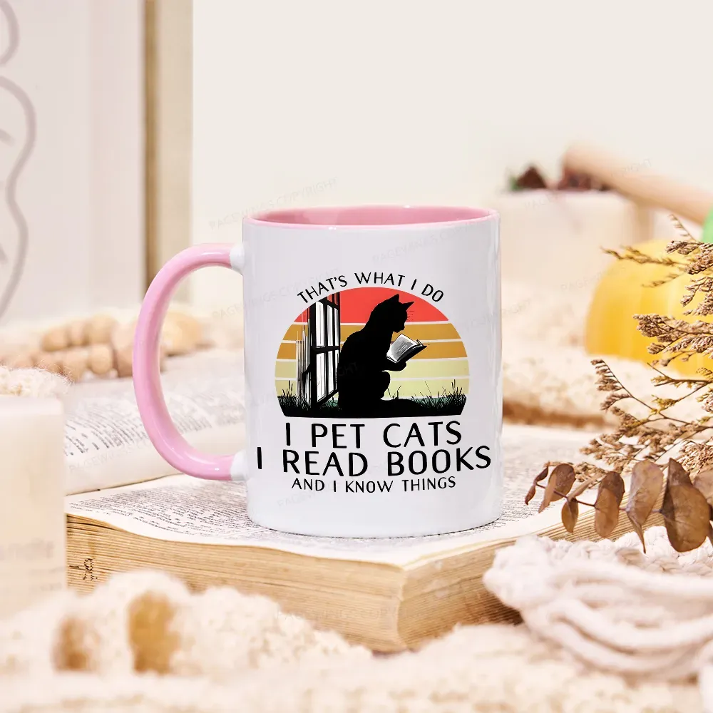 Pagewings Cat And Book Mug