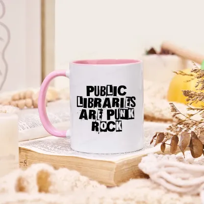 Pagewings Public Libraries Are Punk Rock Mug