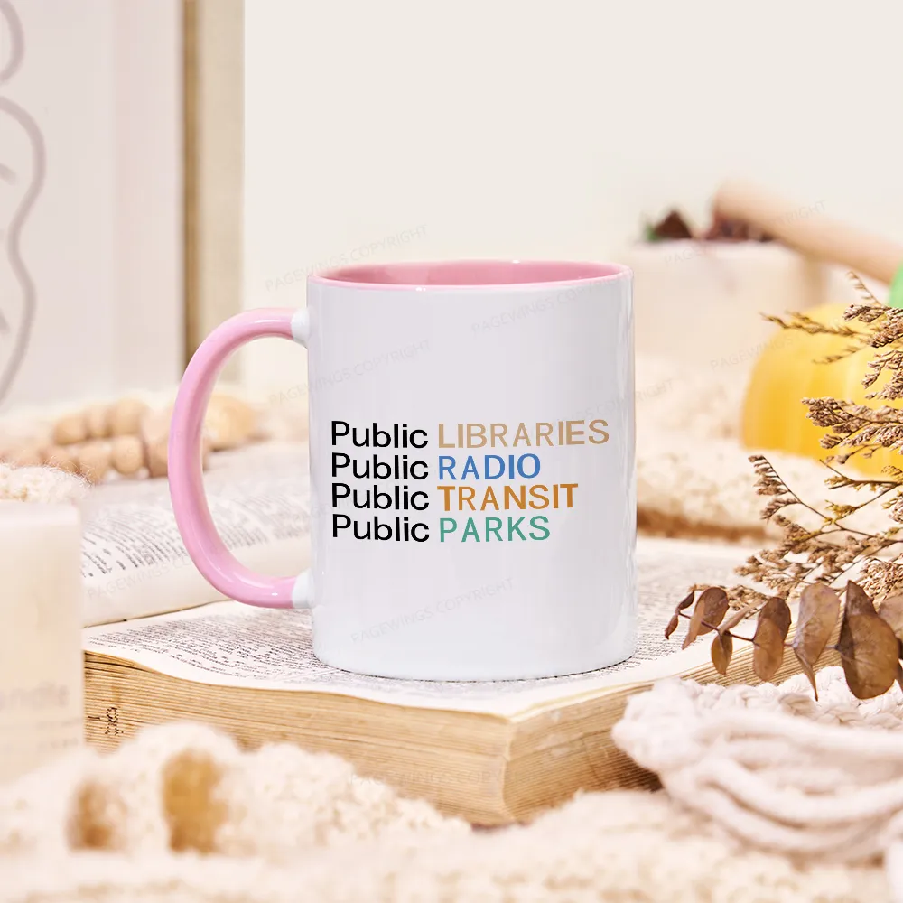 Pagewings Public Libraries Radio Transit Parks Mug