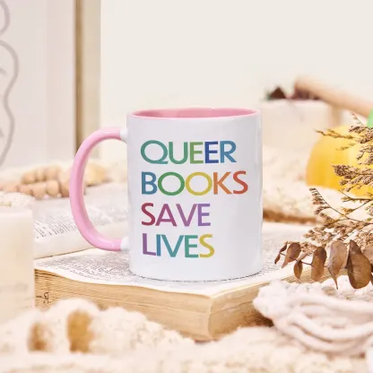 Pagewings Queer Books Save Lives Mug