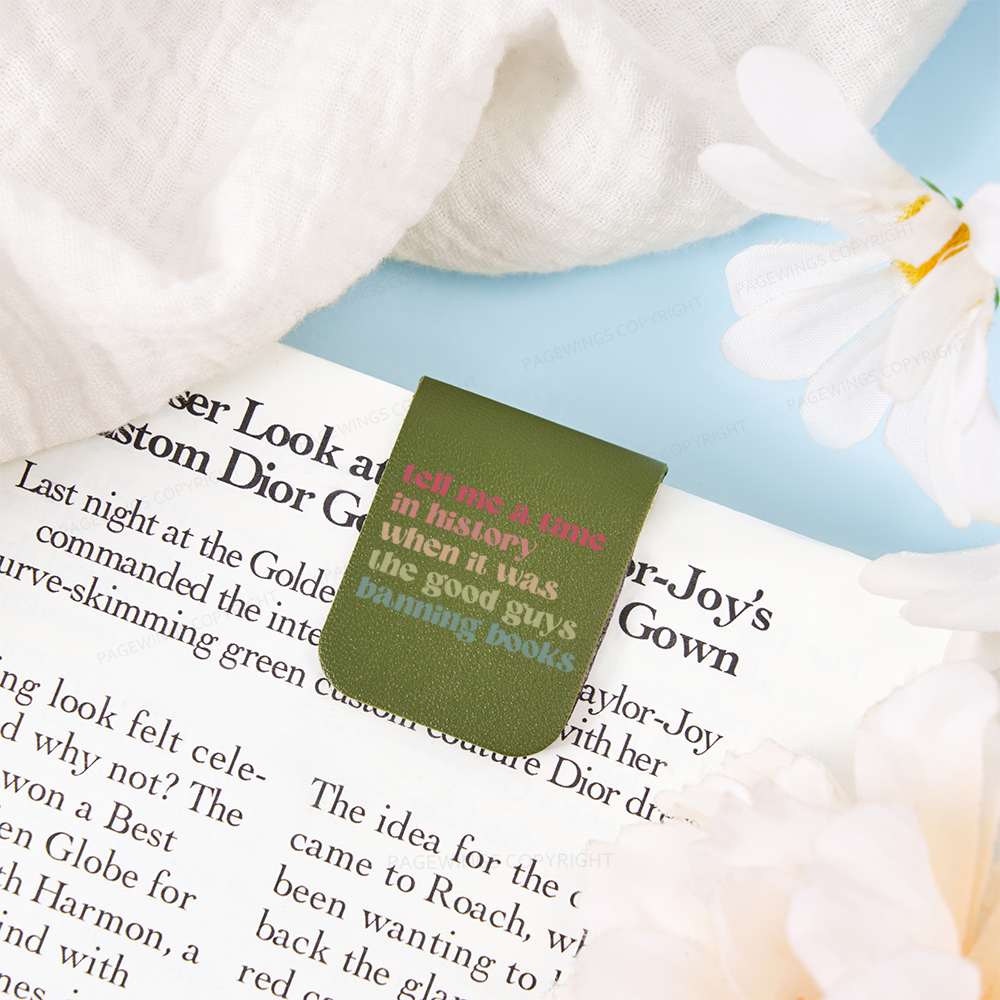 Pagewings Tell Me a Time in History Feathers Quotes Magnetic Bookmark