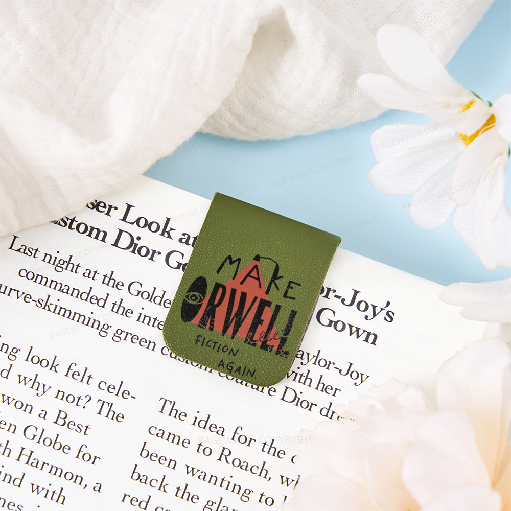 Pagewings Make Orwell Fiction Again Feathers Quotes Magnetic Bookmark
