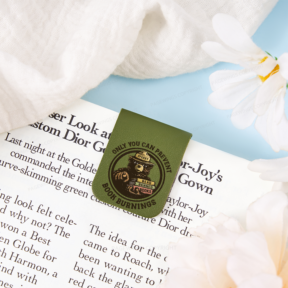Pagewings Only You Can Prevent Book Burnings Feathers Quotes Magnetic Bookmark