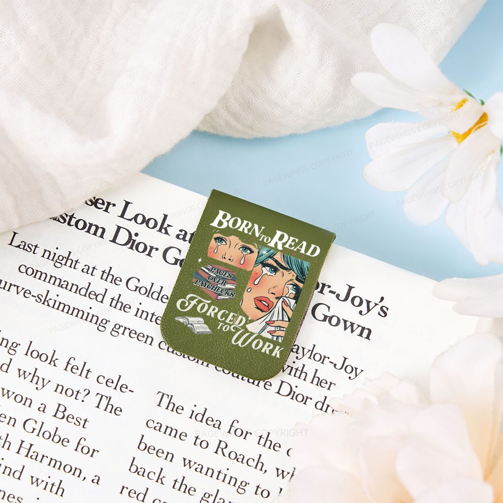 Pagewings Born To Read Bookish Feathers Quotes Magnetic Bookmark