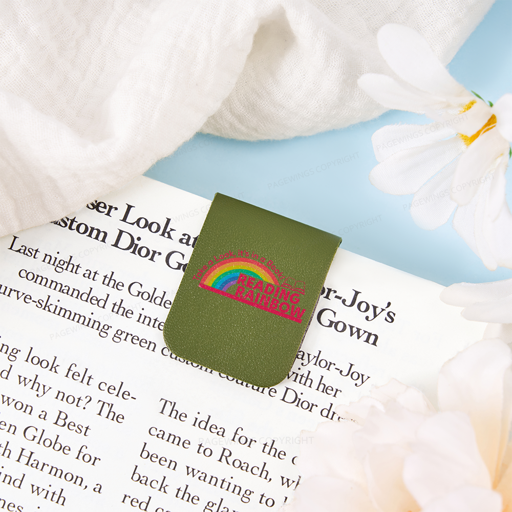 Pagewings Reading Rainbow Feathers Quotes Magnetic Bookmark
