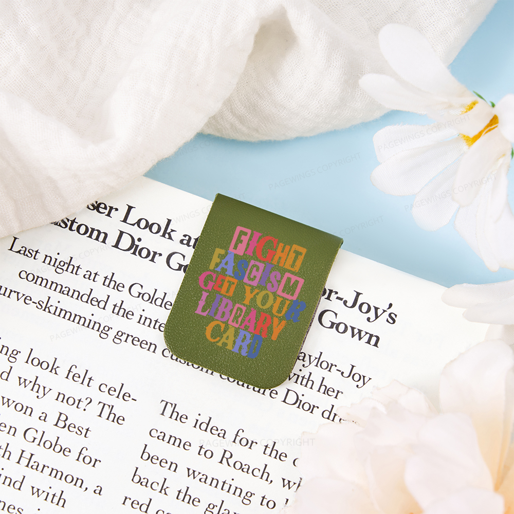 Pagewings Get Your Library Card Feathers Quotes Magnetic Bookmark