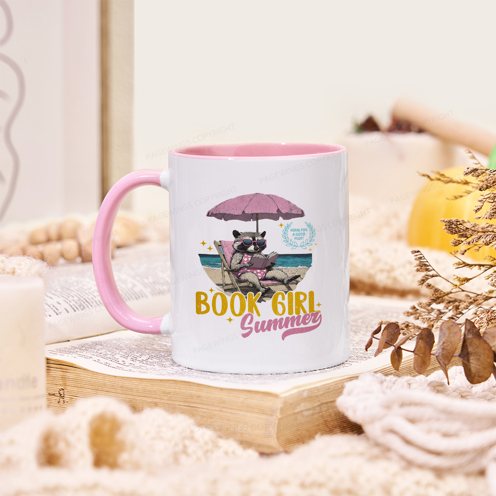 Pagewings Book Girl Summer Mug