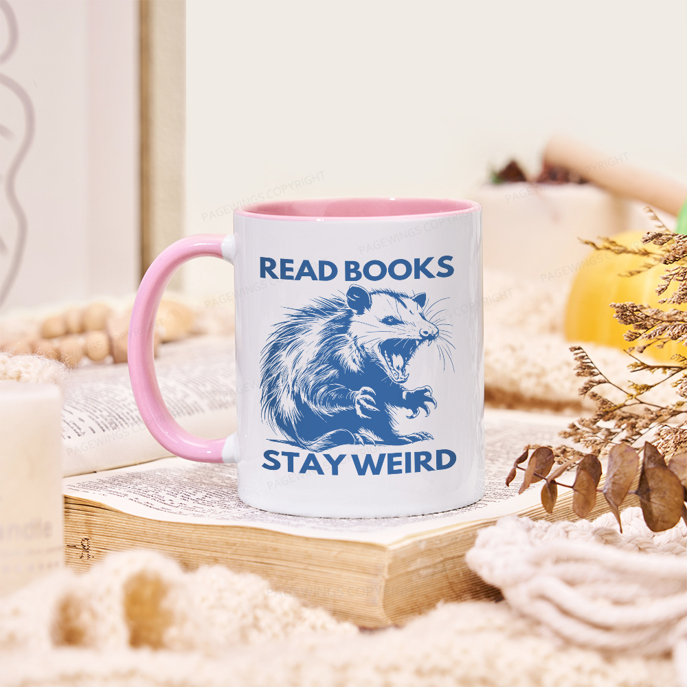 Pagewings Read Books Stay Weird Mug