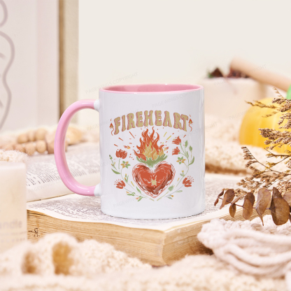 Pagewings Vintage Fire-heart Mug