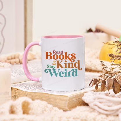 Pagewings Read Books Be Kind Stay Weird  Mug
