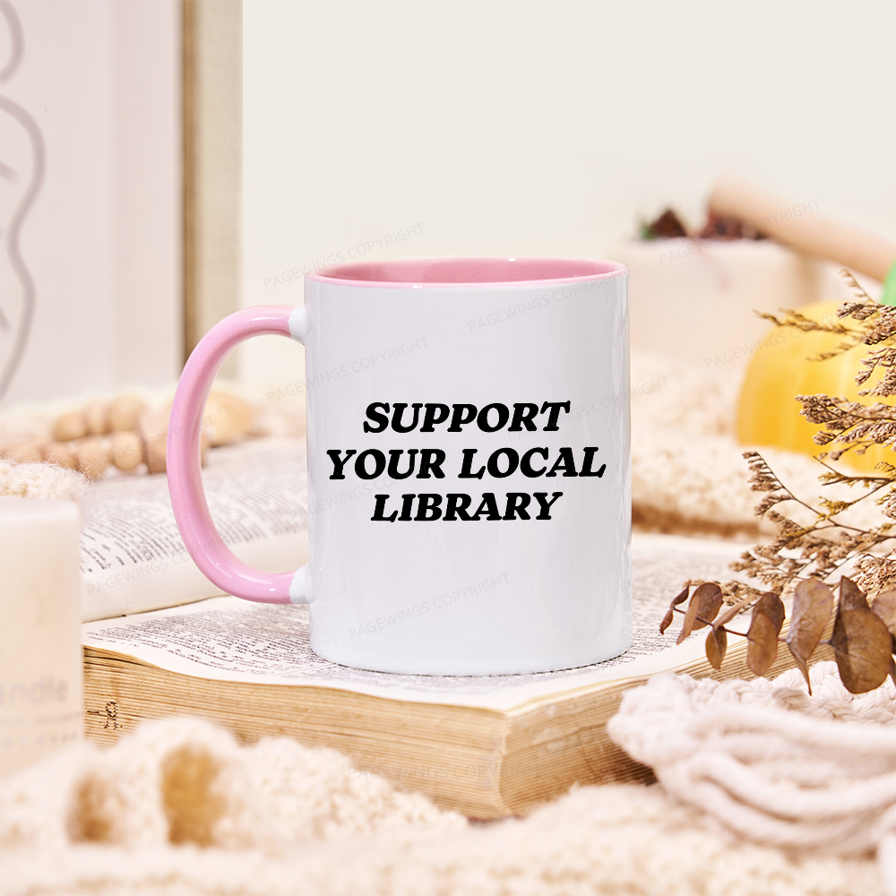 Pagewings Support Your Local Library Mug