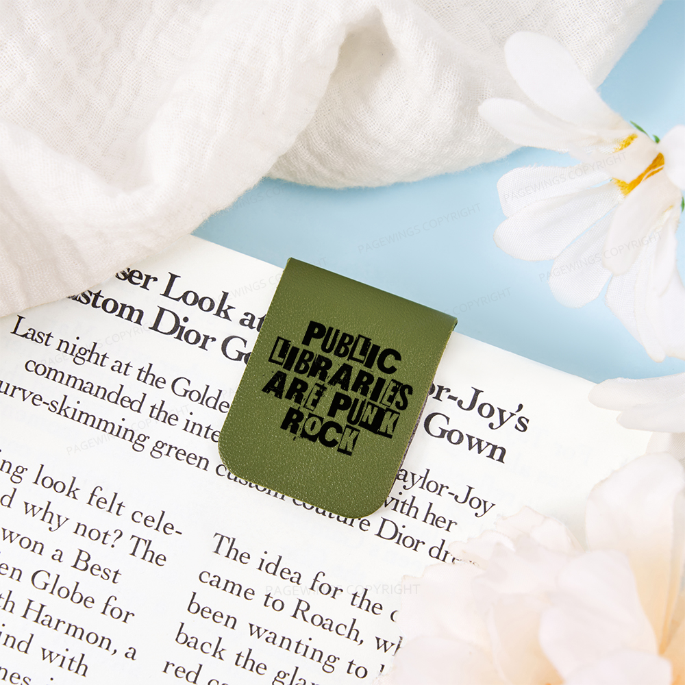 Pagewings Public Libraries Are Punk Rock Magnetic Bookmark