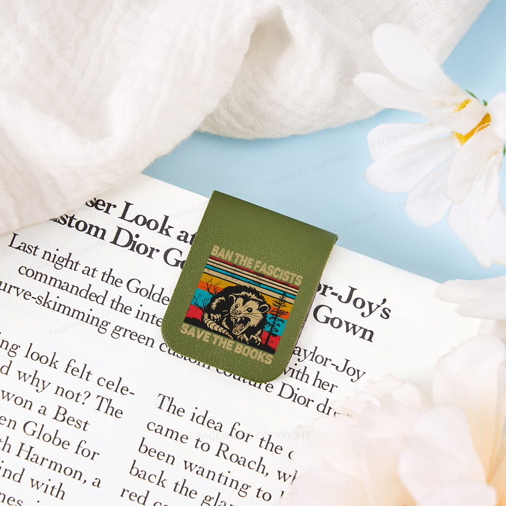 Pagewings Ban The Fascists Save The Books Magnetic Bookmark
