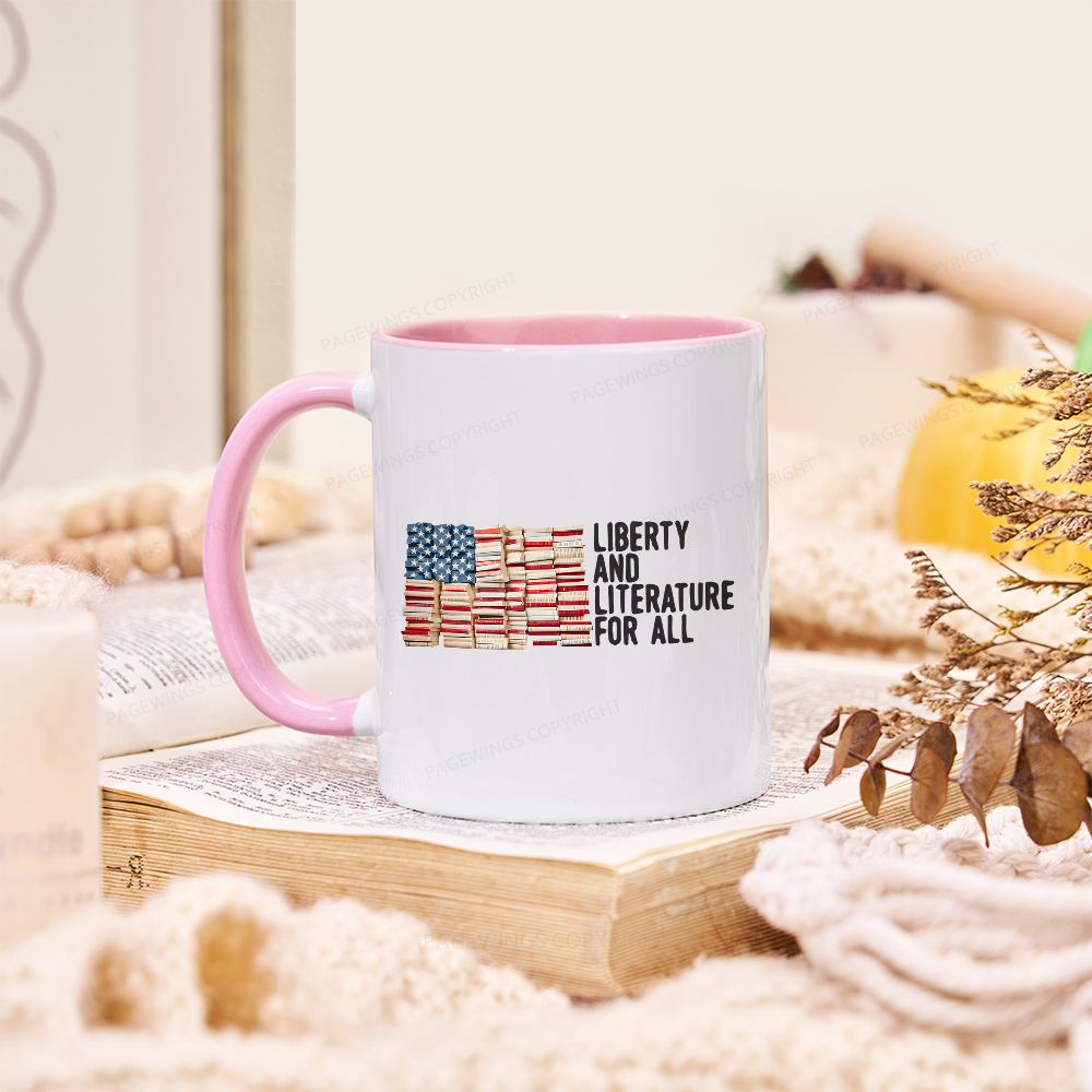 Pagewings Liberty And Literature For All Mug