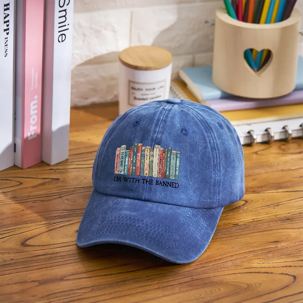 Pagewings I'm With The Banned Reading Washed Cap