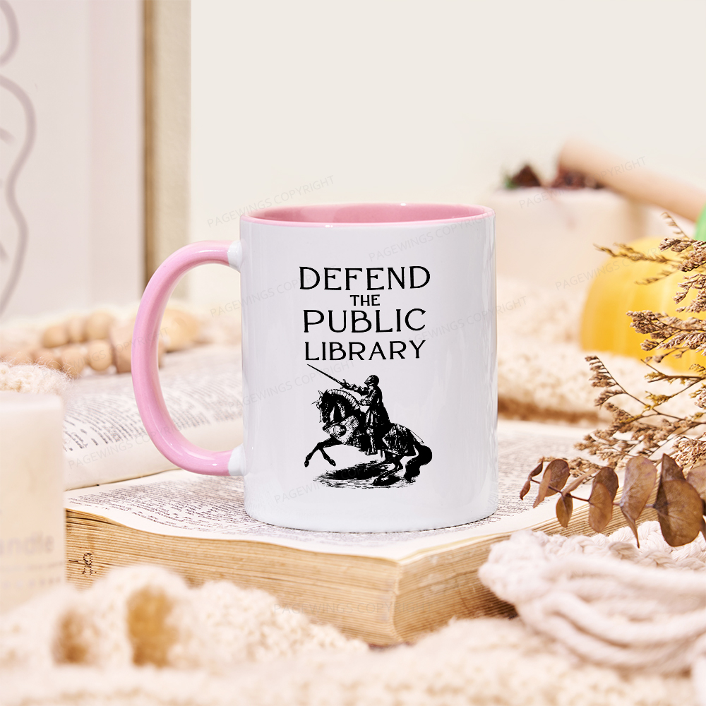 Pagewings Defend The Public Library Mug