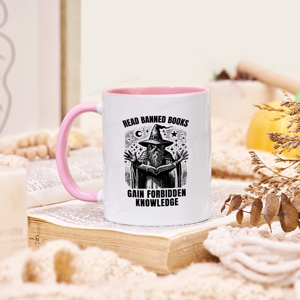 Pagewings Read Banned Books Gain Forbidden Knowledge Mug