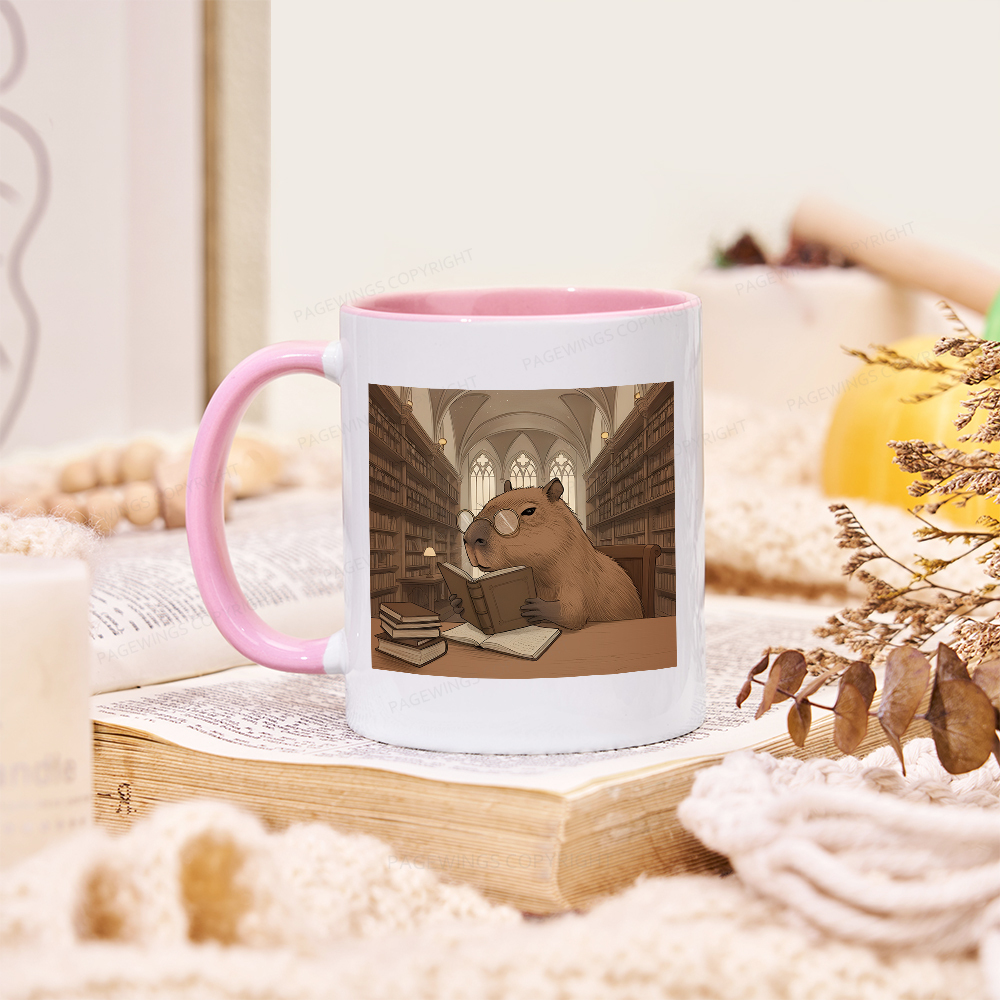 Pagewings The Reader Capybara Mug
