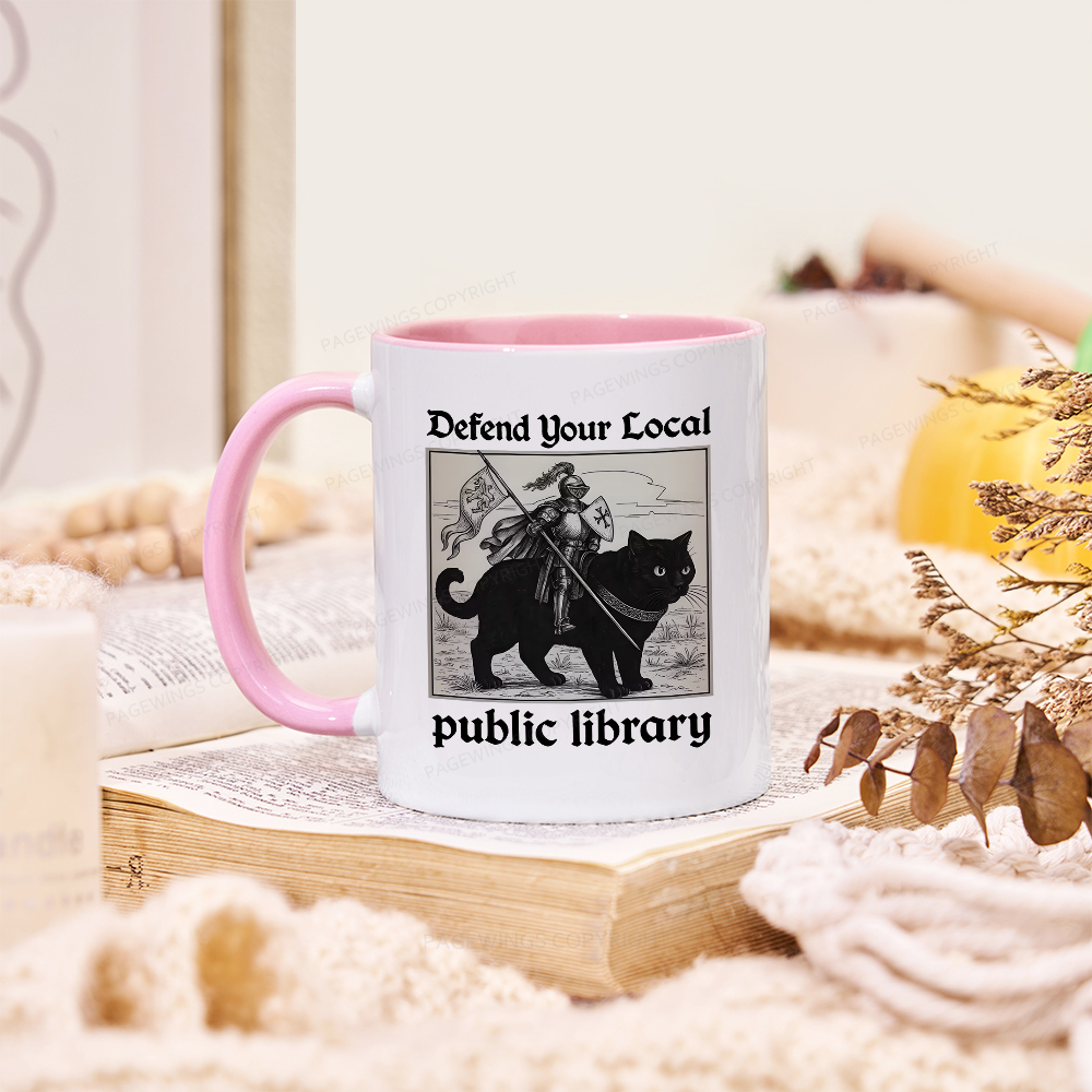 Pagewings Defend Your Local public library Mug