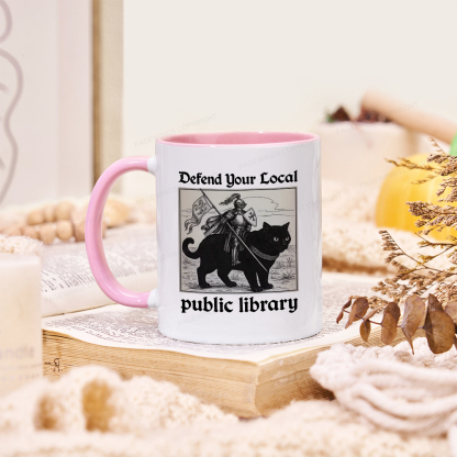 Pagewings Defend Your Local public library Mug