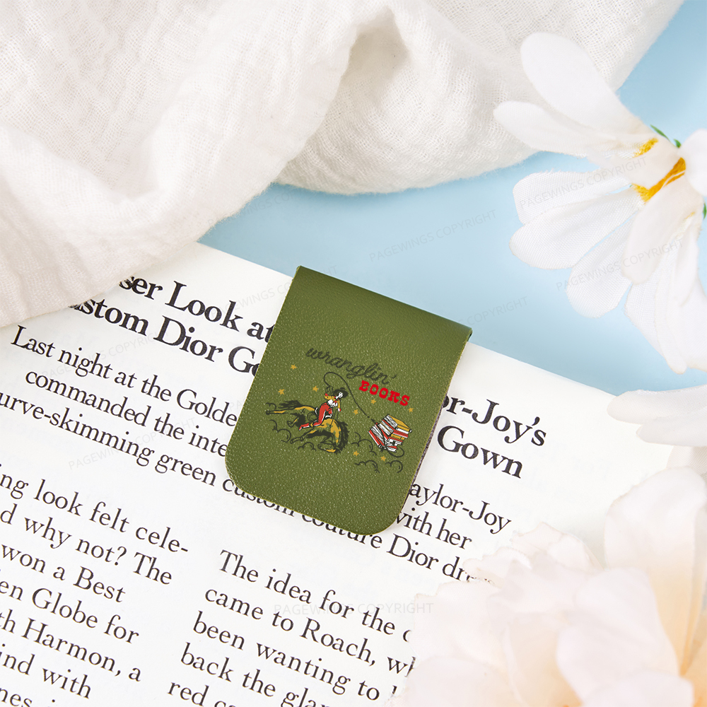 Pagewings Wranglin' Books Magnetic Bookmark