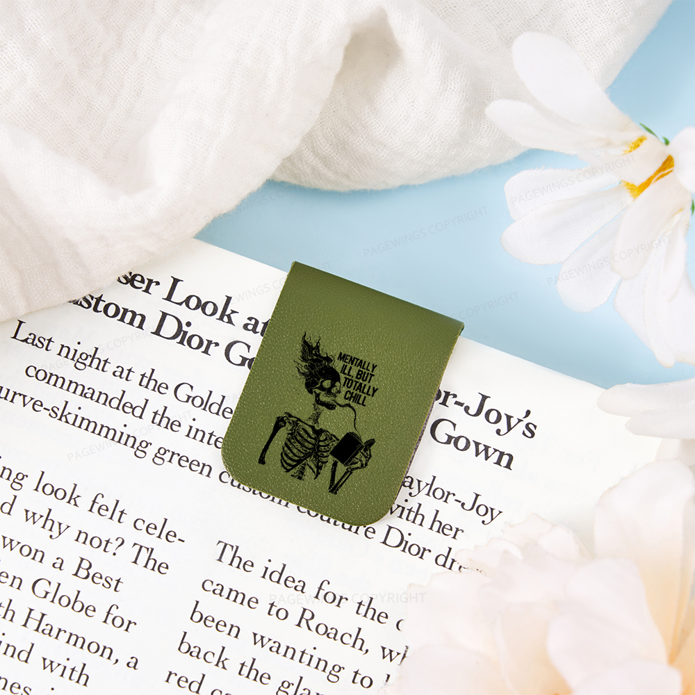 Pagewings Mentally Ill But Totally Chill Magnetic Bookmark