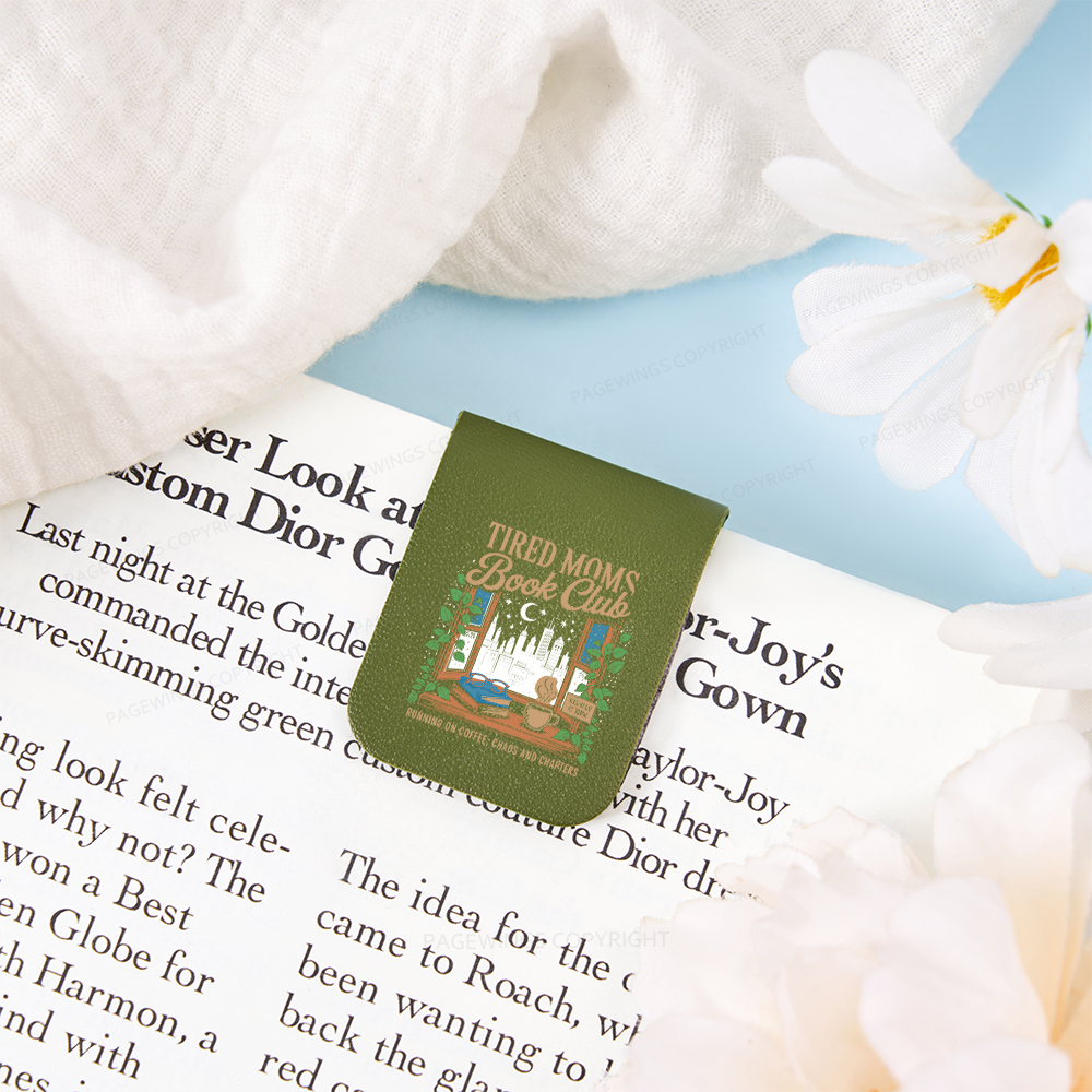 Pagewings Tired Moms Book Club Magnetic Bookmark