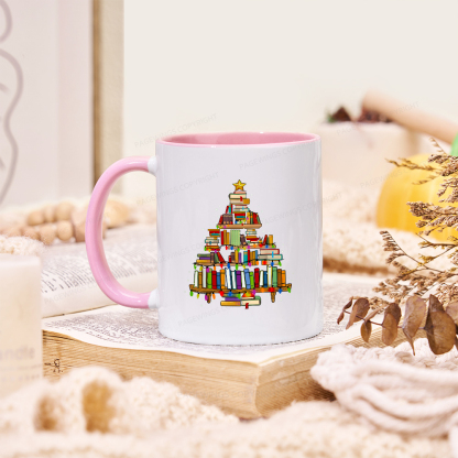 Pagewings Christmas Books Tree Mug