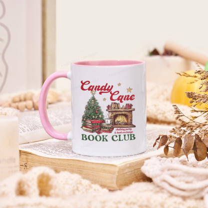 Pagewings Candy Cane Christmas Book Club Mug