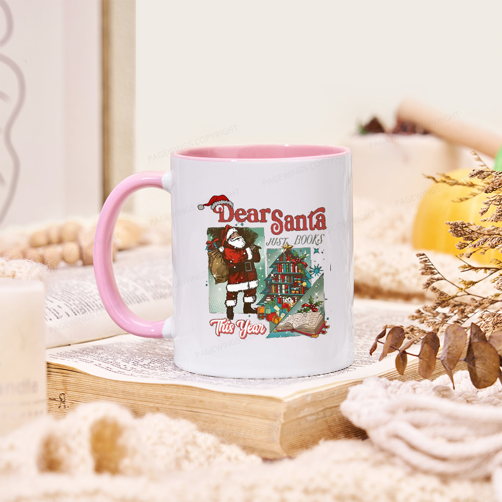 Pagewings Christmas Santa Reader Holiday Mug