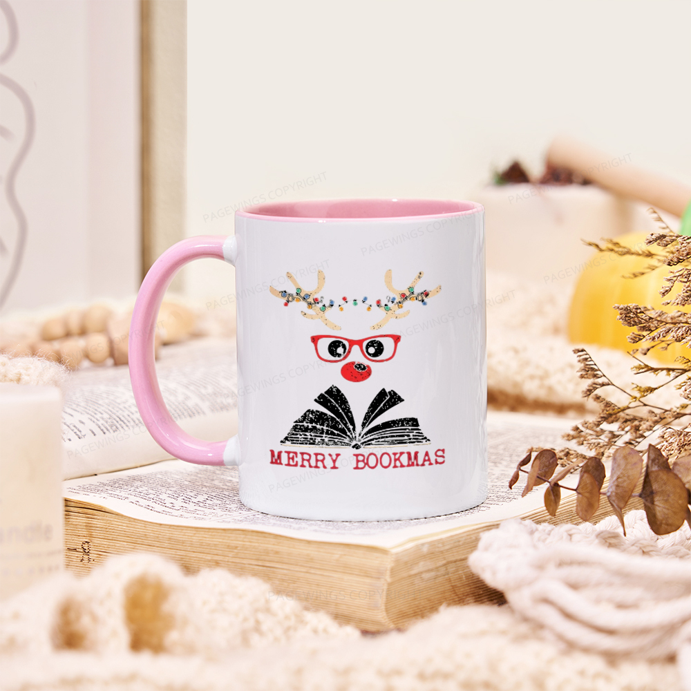 Pagewings Christmas Reindeer Reading Mug