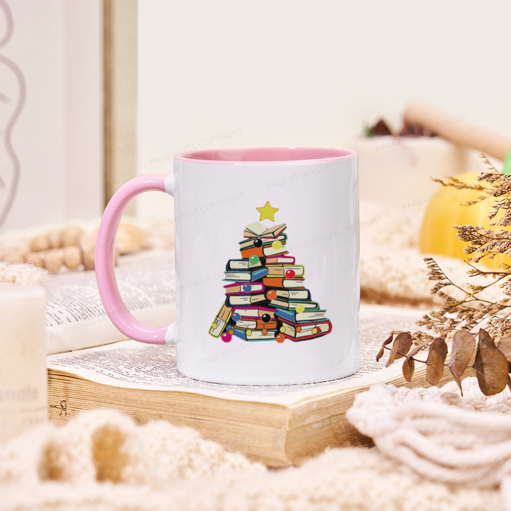 Pagewings Christmas Tree Bookworm Mug