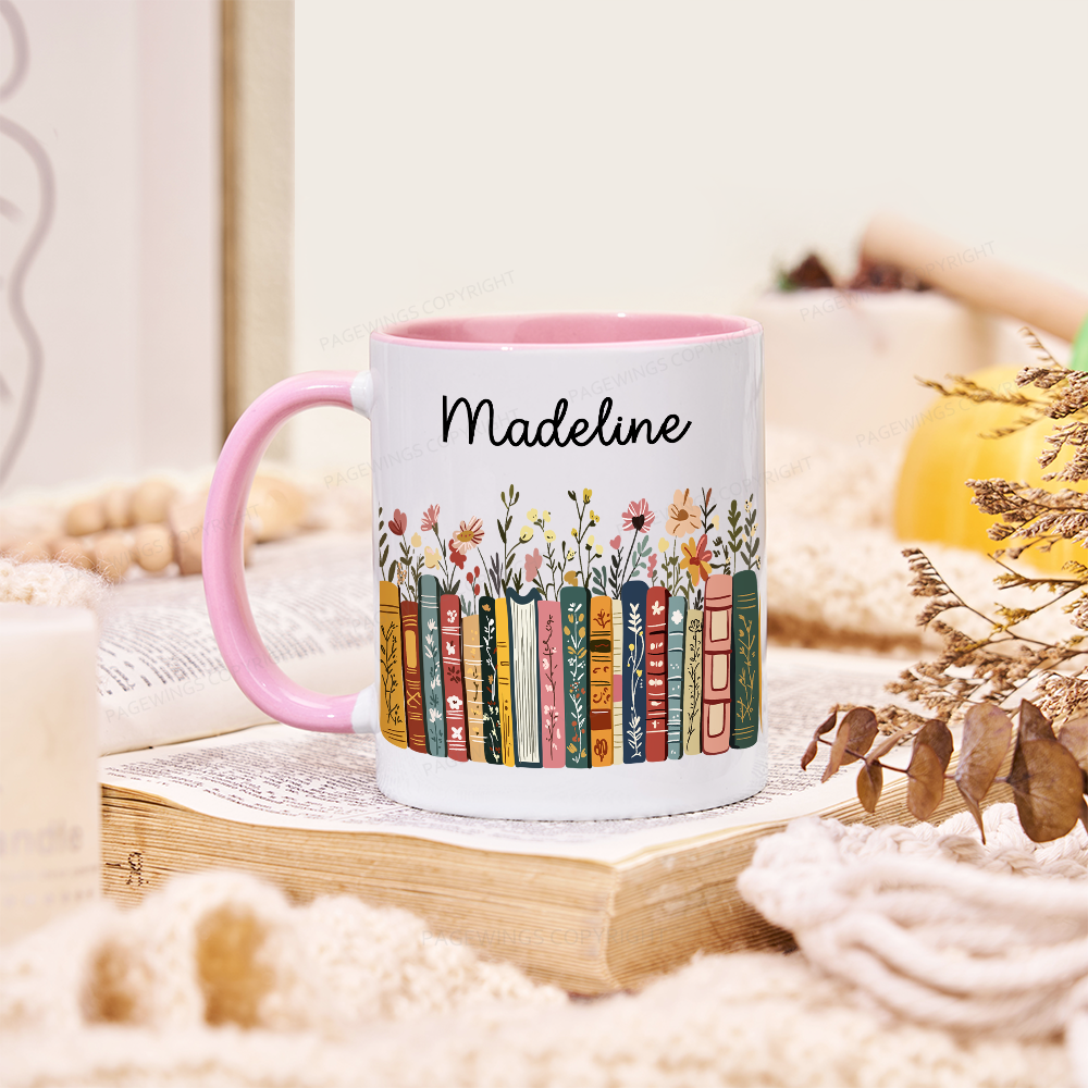 Pagewings Personalised Vintage Bookshelf Library Mug