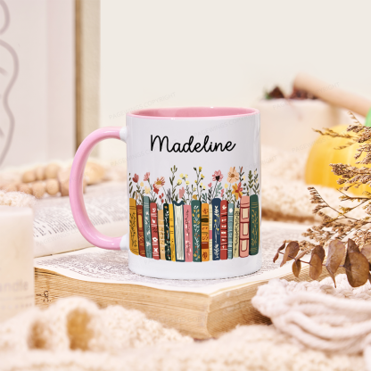 Pagewings Personalised Vintage Bookshelf Library Mug