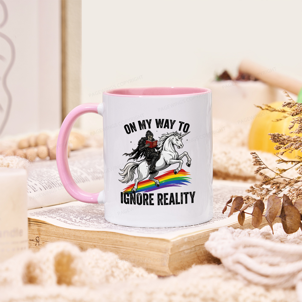 Pagewings On My Way To Ignore Reality Mug