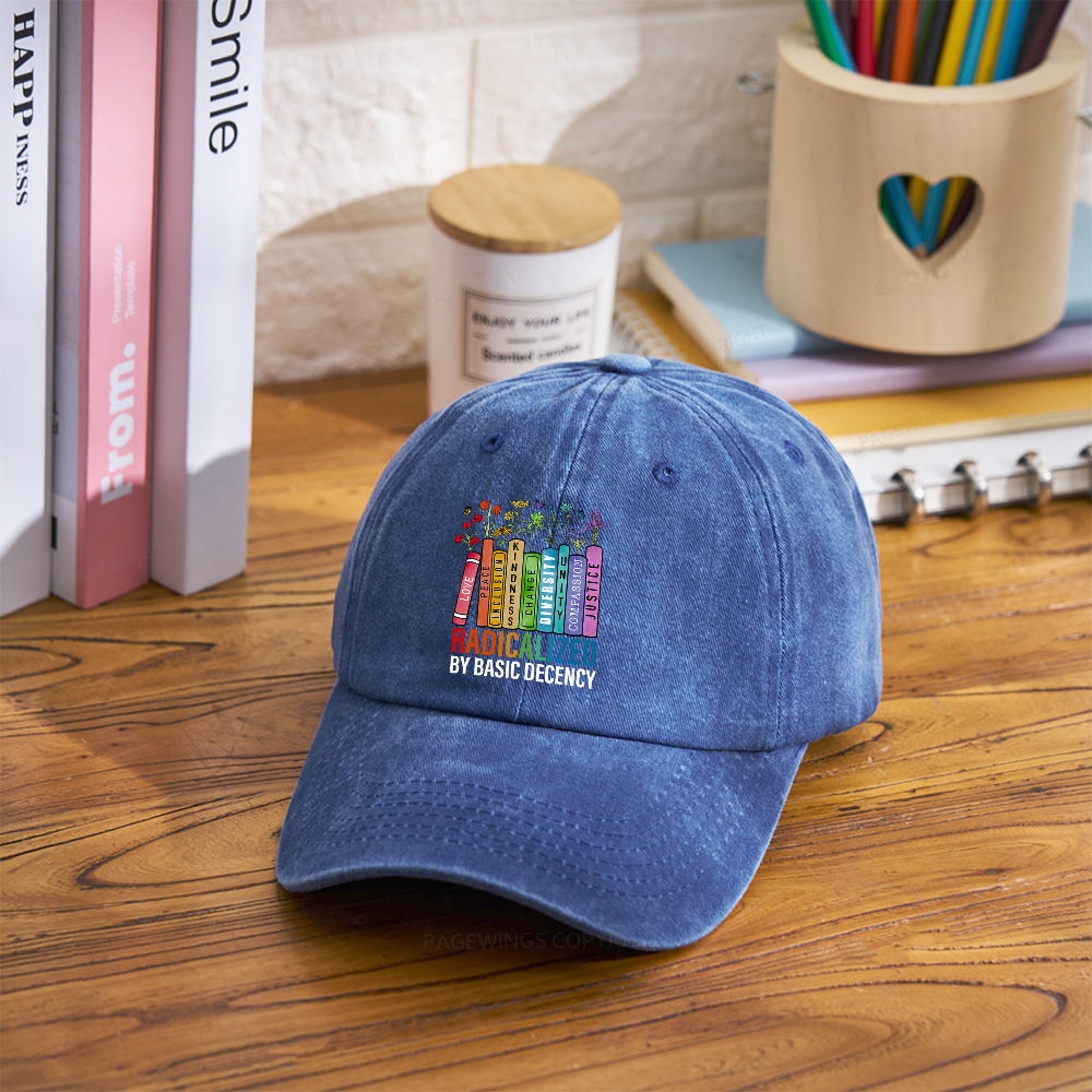 Pagewings Radicalized by Basic Decency Washed Cap