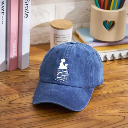 Pagewings Girl Reading Washed Cap