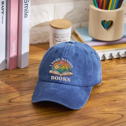 Pagewings I Read Banned Books Washed Cap