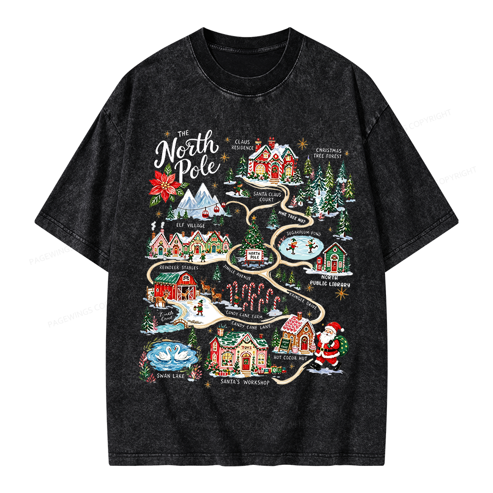 Pagewings Christmas Unisex Washed T-shirt