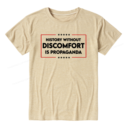 Pagewings History Without Discomfort Is Propaganda Unisex Heather T-Shirt