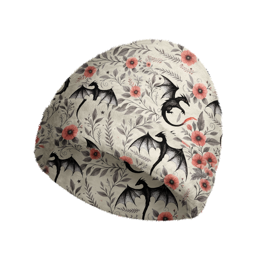 Pagewings Book Dragon Knit Patterned Beanie