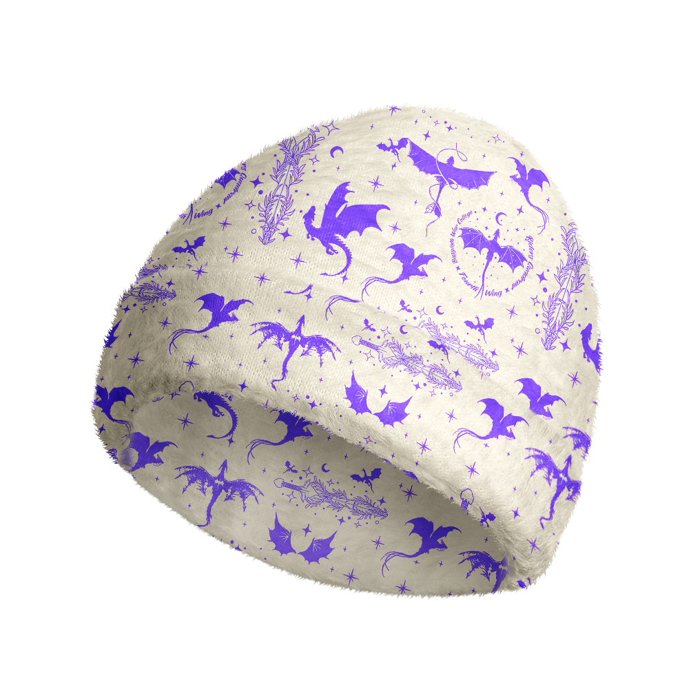 Pagewings Book Dragon Knit Patterned Beanie
