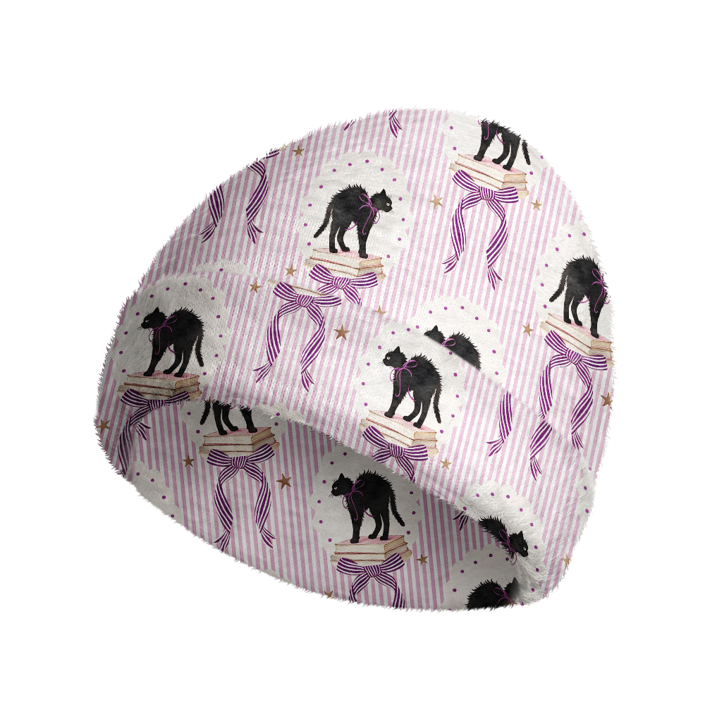 Pagewings Cat Book Lover Knit Patterned Beanie